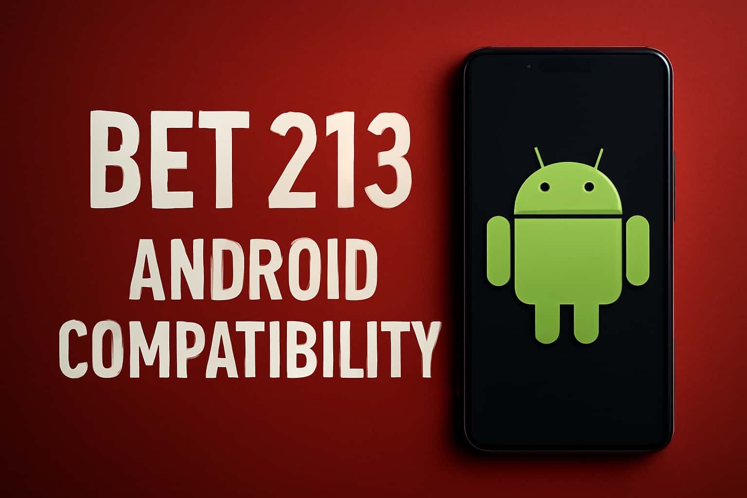 Informational graphic about Bet 213 Android compatibility with clear text.