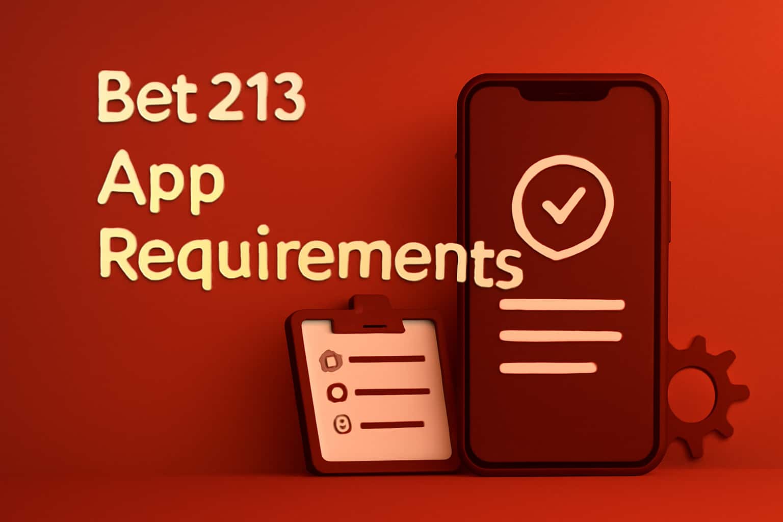 Illustration of the Bet 213 App Requirements with a clear title.