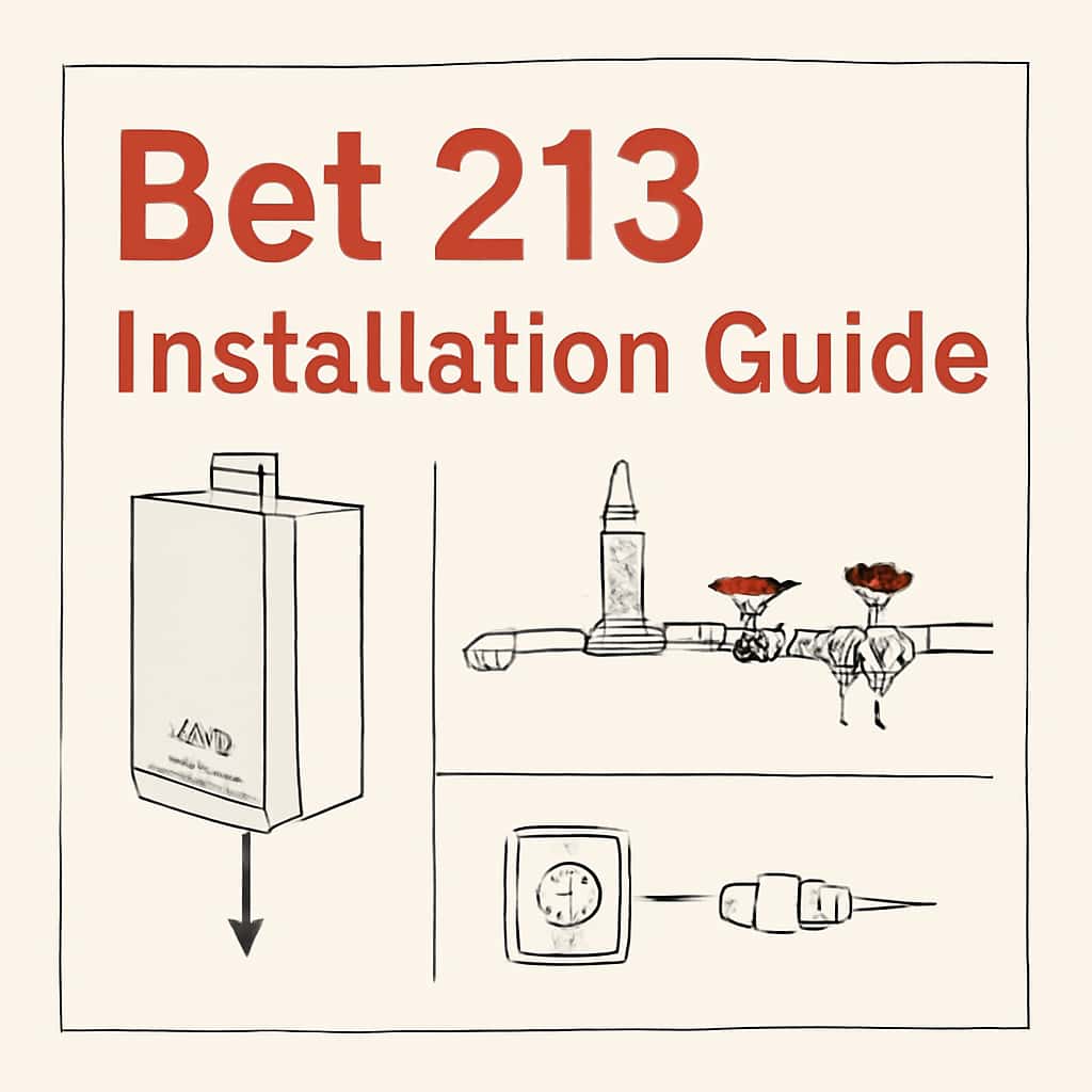 Diagram illustrating the steps for installing the Bet 213 app.