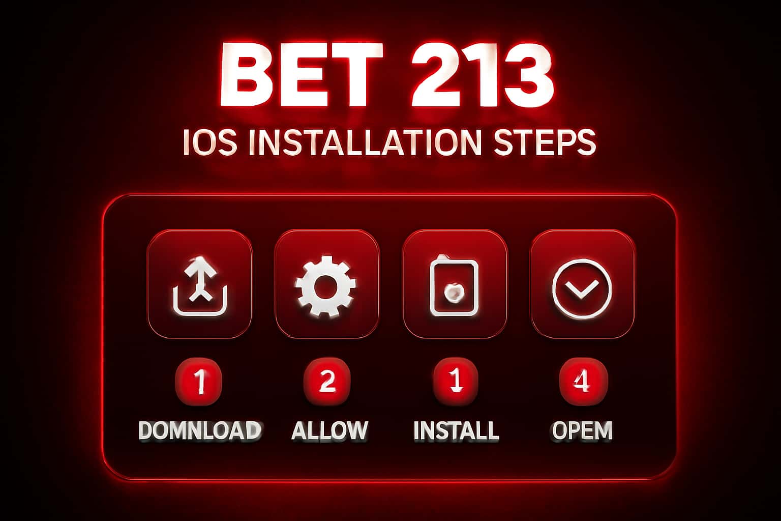 Informational illustration about Bet 213 iOS Installation Steps.