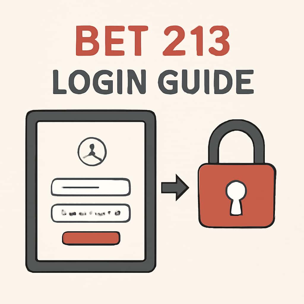 Diagram illustrating Bet 213 login steps.