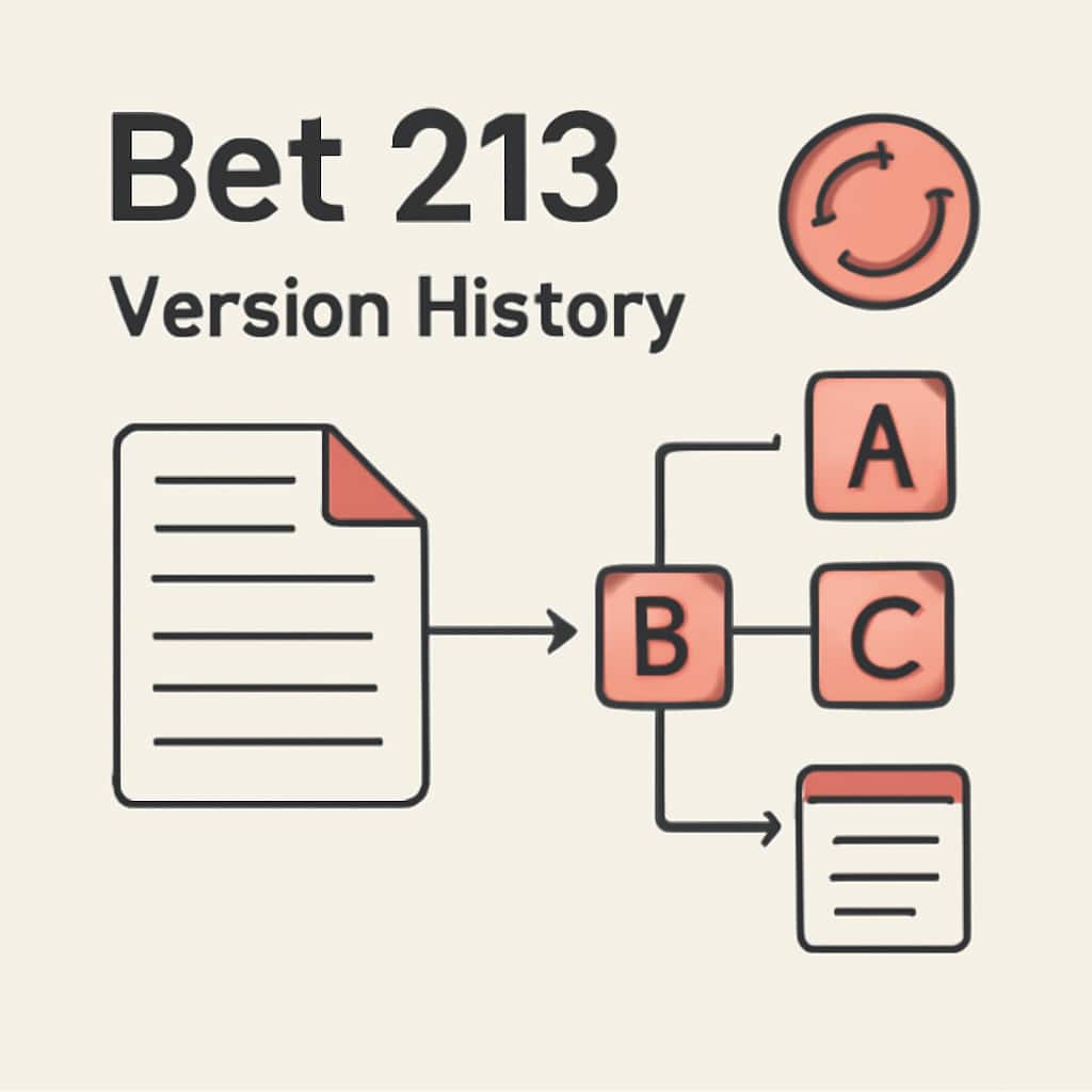 An educational diagram illustrating the key aspects of Bet 213 Version History.
