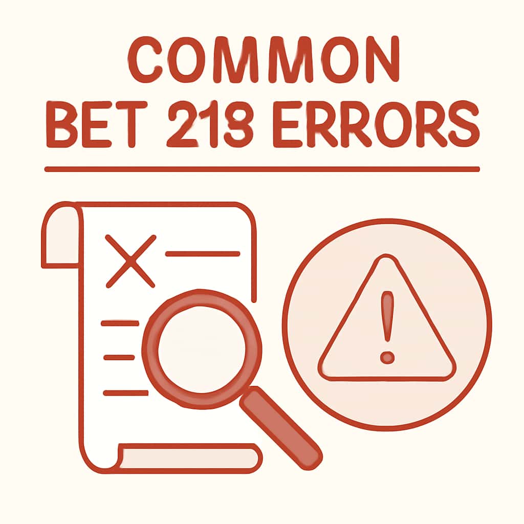 Illustration detailing Common Bet 213 Errors