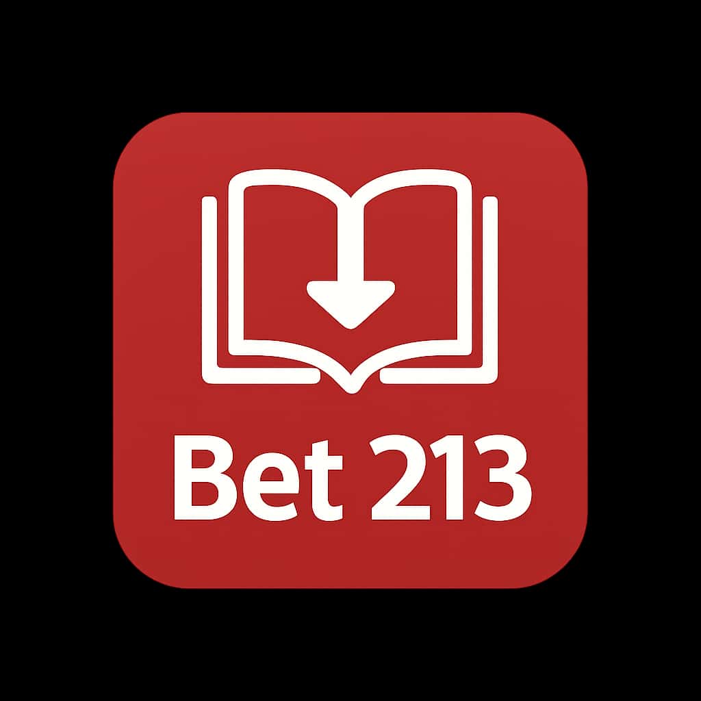 Badge design symbolizing Bet 213 Download.