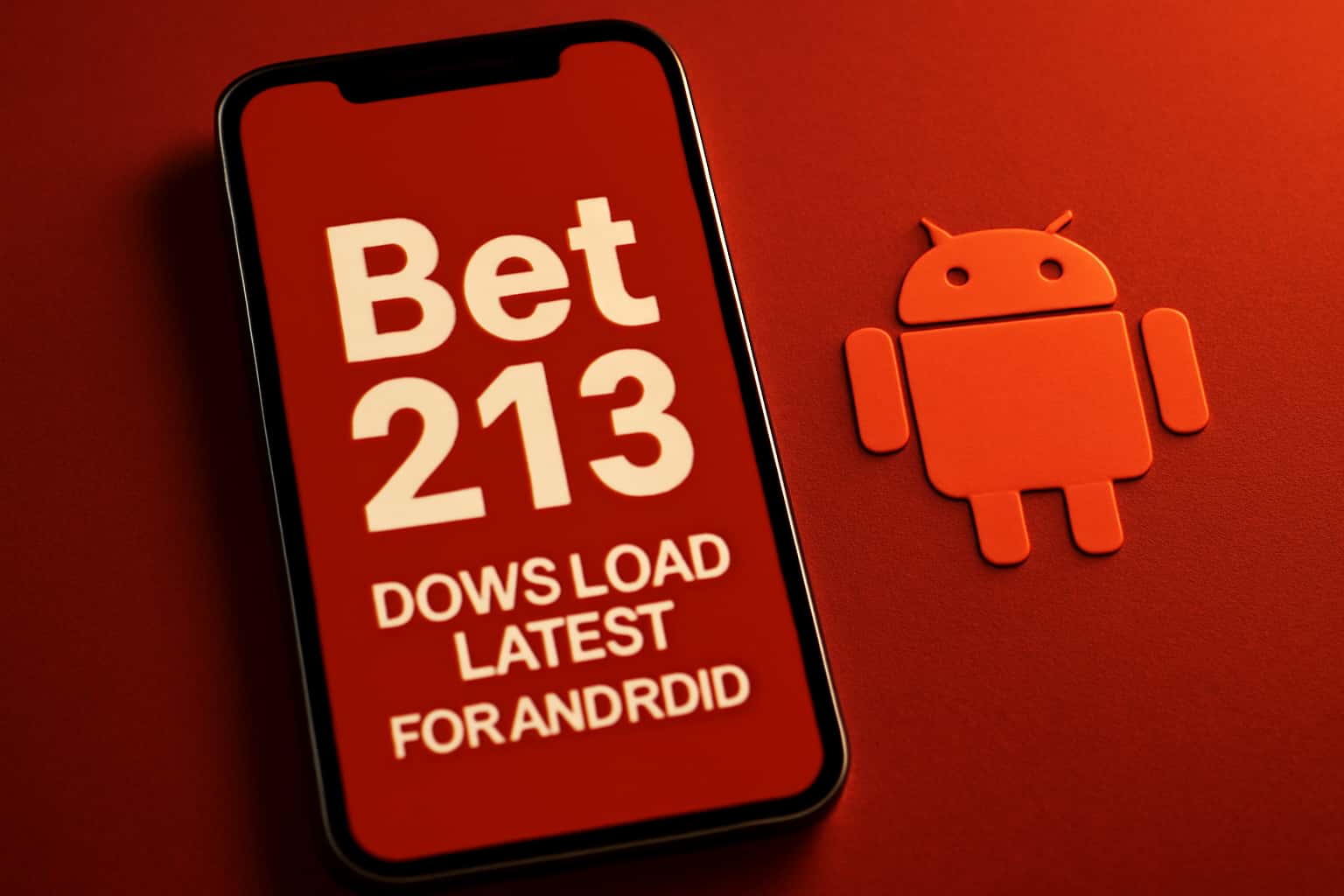A visually appealing design illustrating the process of downloading the Bet 213 app for Android.
