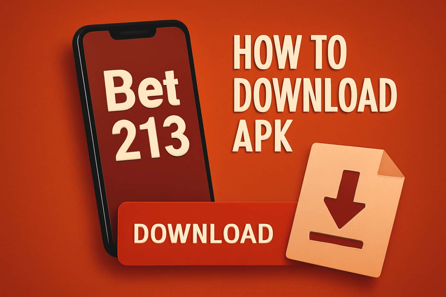 Illustration depicting the process of downloading Bet 213 APK.