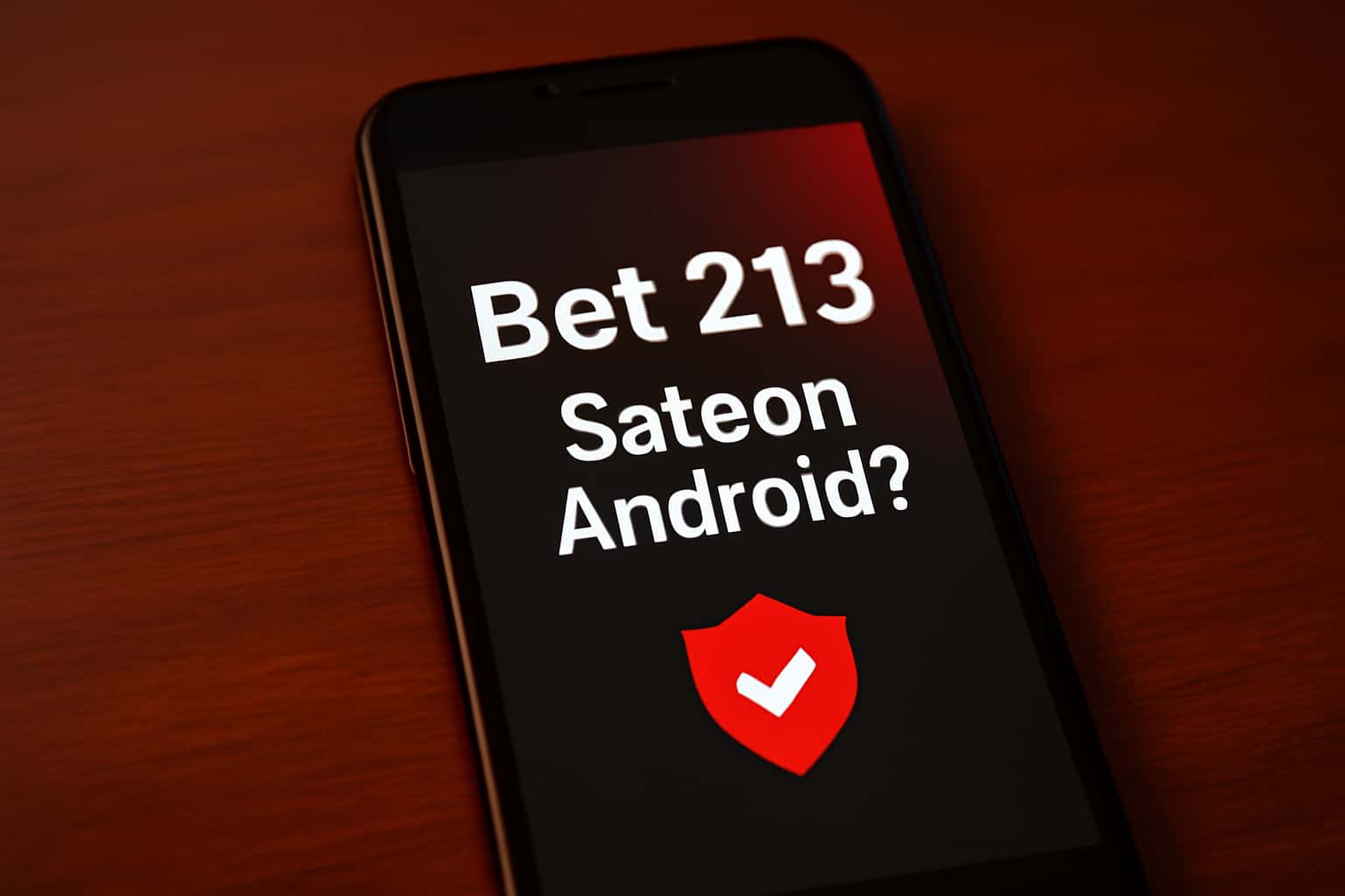 A visual representation of the safety of the Bet 213 app on Android devices.