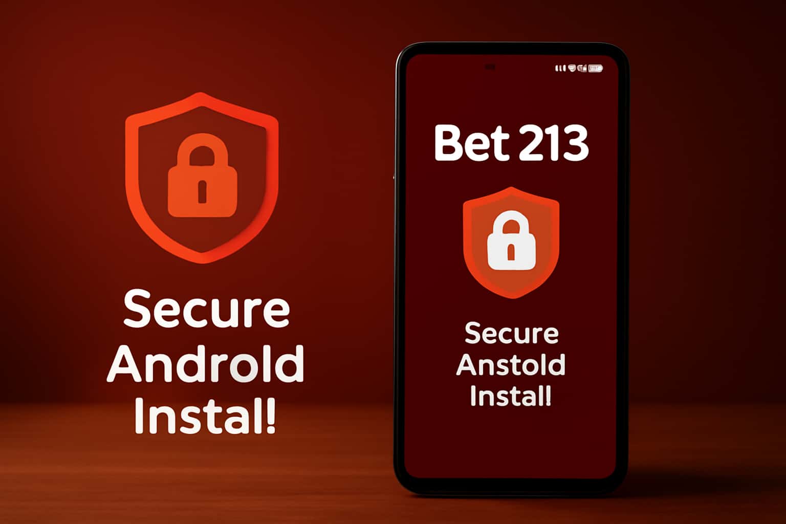 Informational scene illustrating Secure Bet 213 Android Install.
