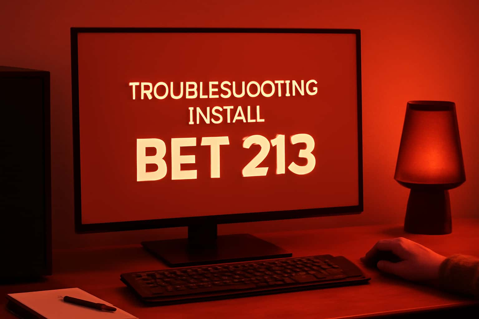 A visual representation of troubleshooting steps for installing the Bet 213 app.