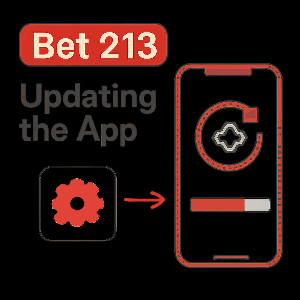 Illustration of the update process for the Bet 213 app.
