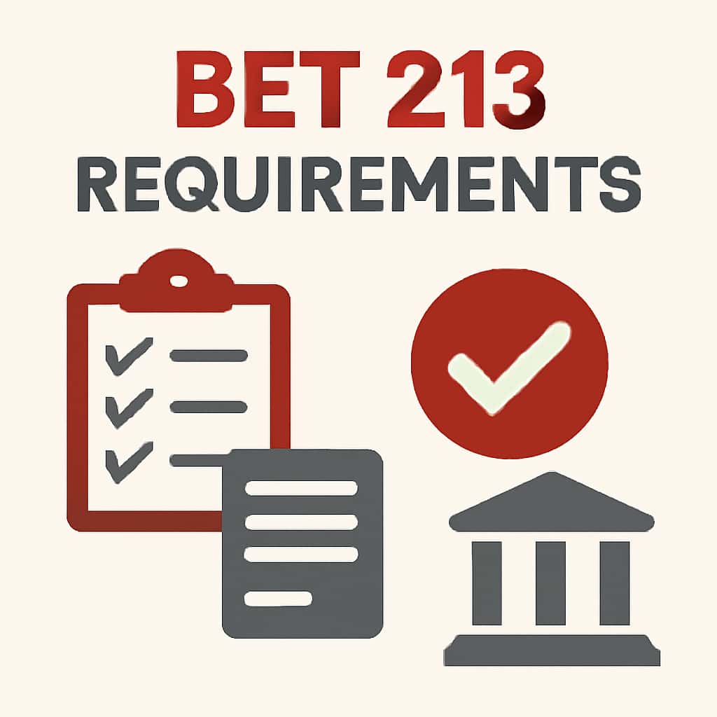 Diagram illustrating Bet 213 Requirements
